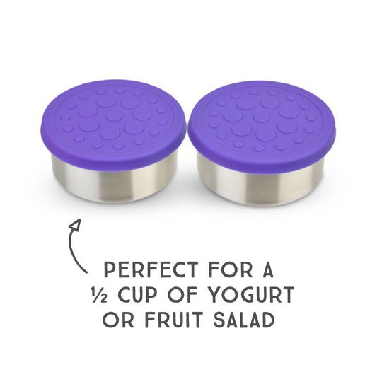 Lunchbots Large (4.5 oz) Stainless Steel Dip Containers (Set of 2)