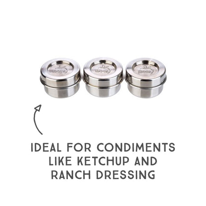 Lunchbots Stainless Steel Dip Containers (3-Pack)
