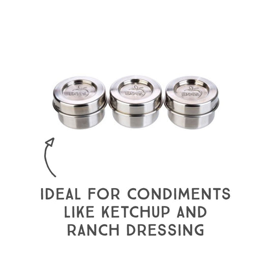 Lunchbots Stainless Steel Dip Containers (3-Pack)