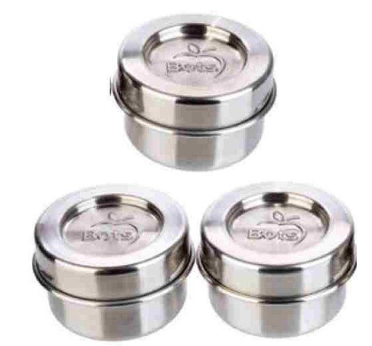 Lunchbots Stainless Steel Dip Containers (3-Pack)