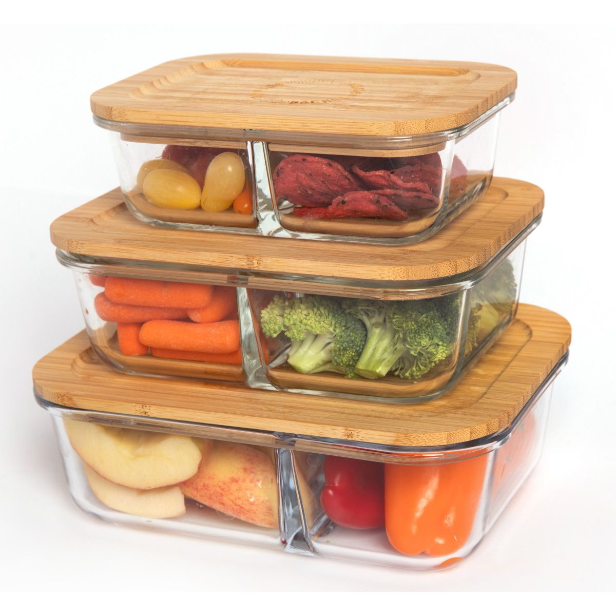 Life Without Waste Divided Glass Lunch Container