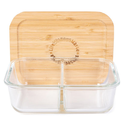 Life Without Waste Divided Glass Lunch Container