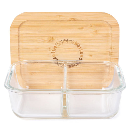 Life Without Waste Divided Glass Lunch Container