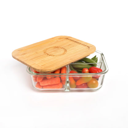 Life Without Waste Divided Glass Lunch Container