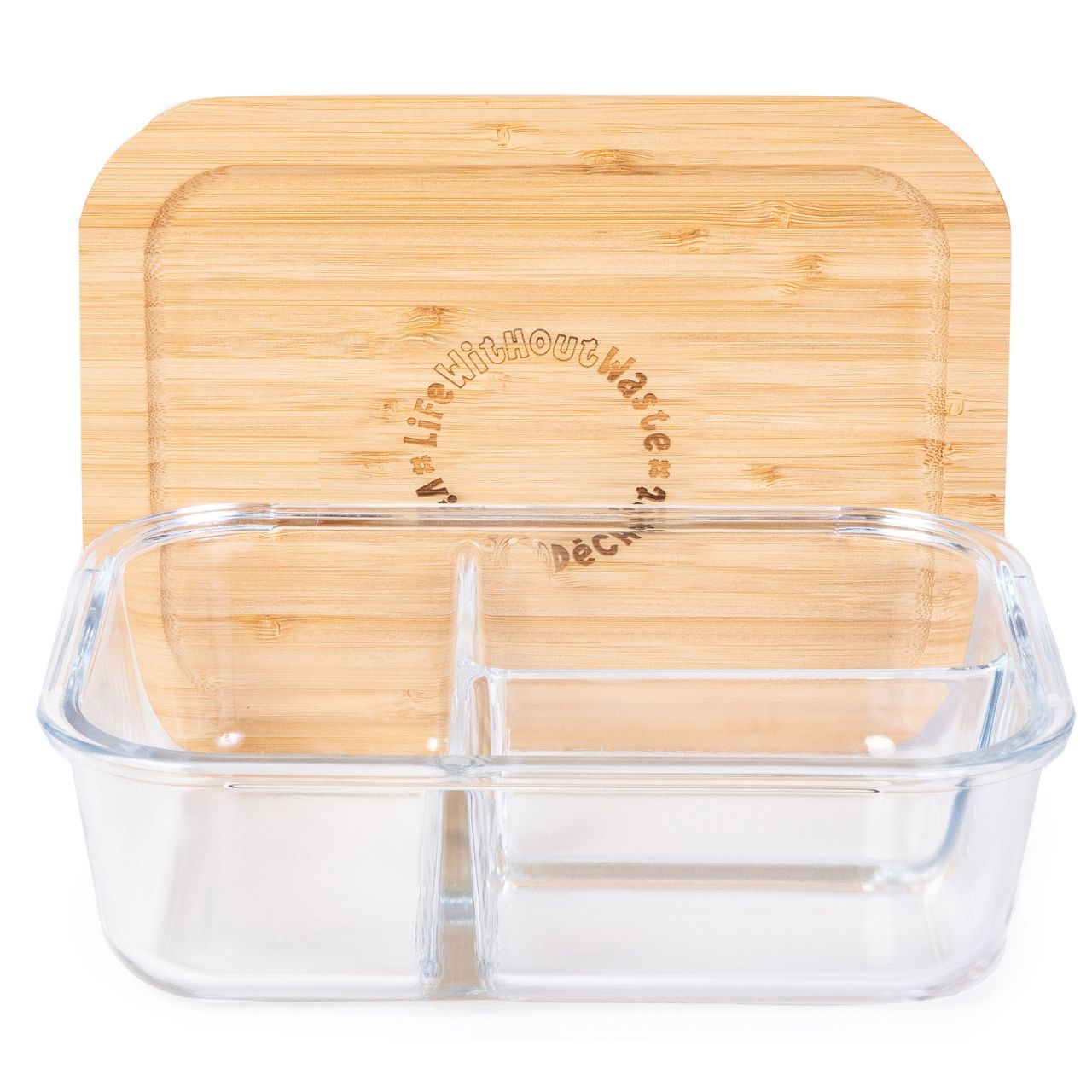 Life Without Waste Divided Glass Lunch Container