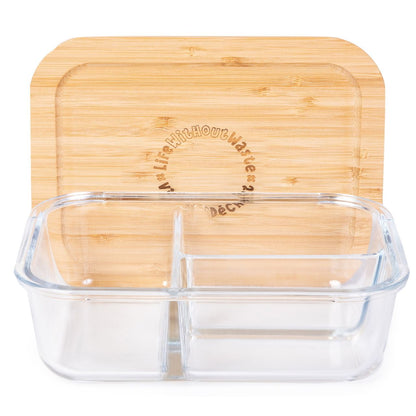 Life Without Waste Divided Glass Lunch Container