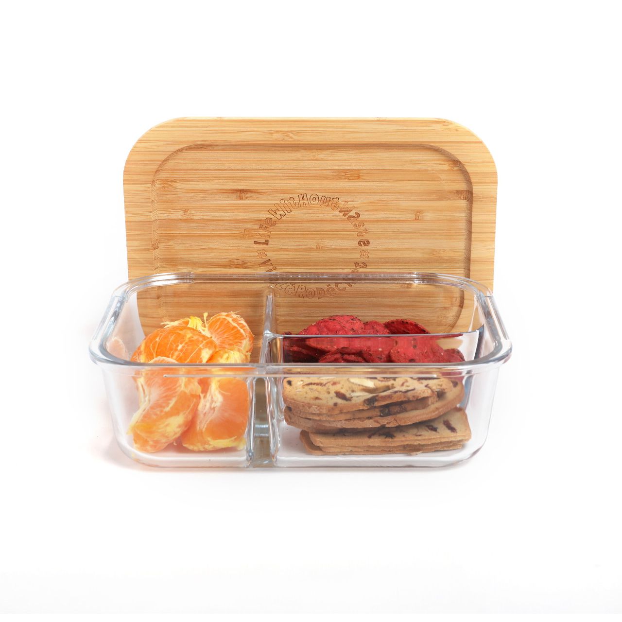 Life Without Waste Divided Glass Lunch Container