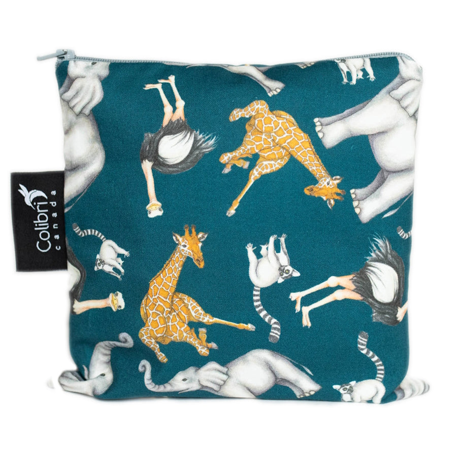 Colibri Large Reusable Sandwich & Snack Bag Safari