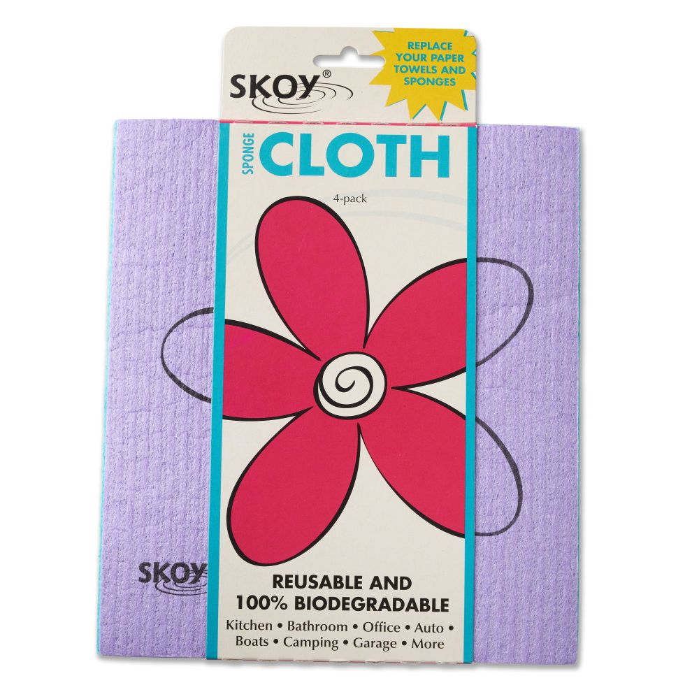 SKOY Cleaning Cloths, MIXED COLOURS (Pack of 4)