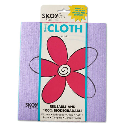 SKOY Cleaning Cloths, MIXED COLOURS (Pack of 4)