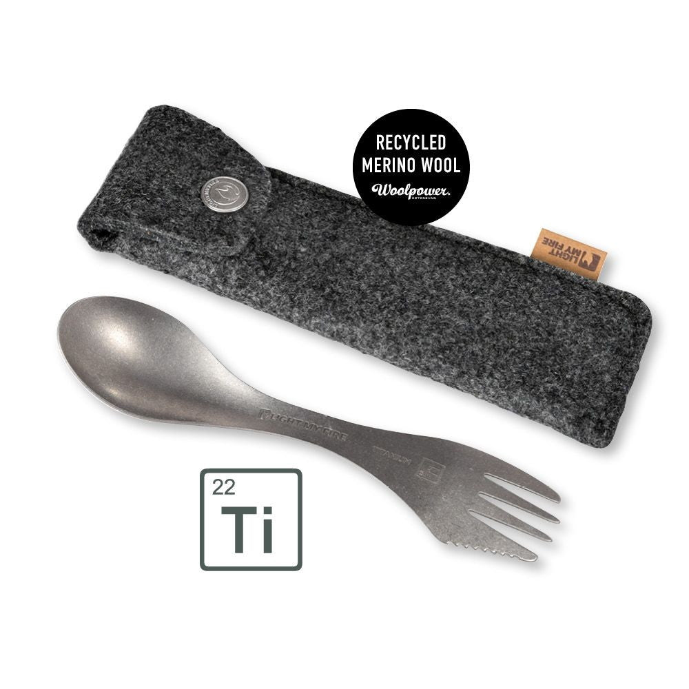 Light My Fire Titanium Spork in Recycled Wool Case