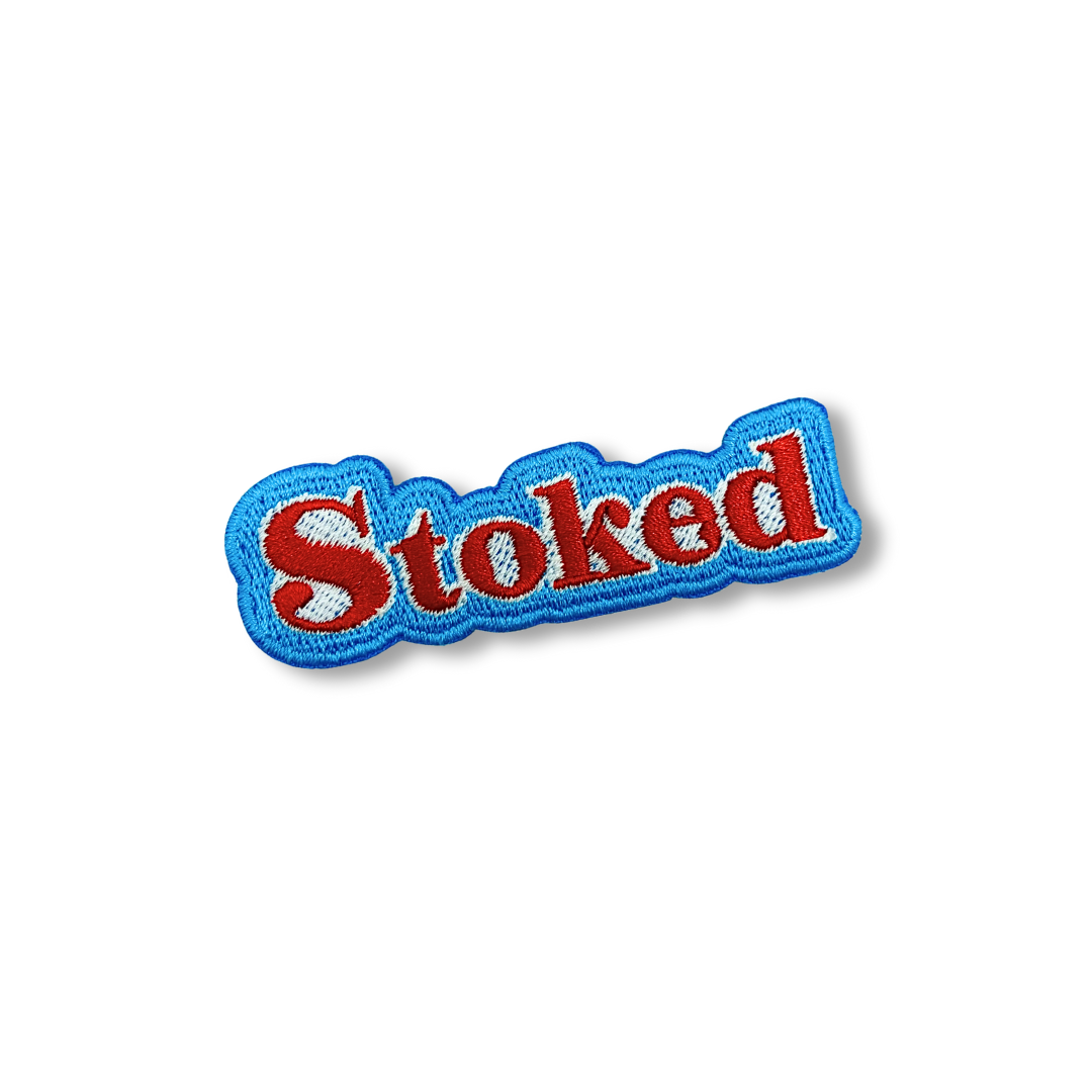 Embroidered Sticker Patch Stoked