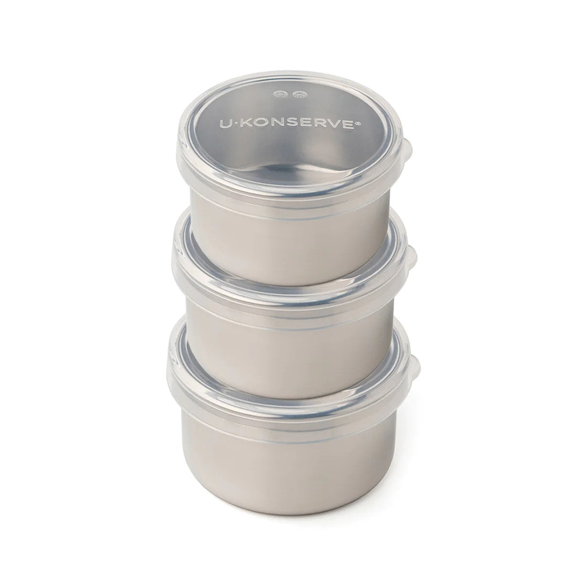 Ukonserve Stainless Steel Dip Containers with Silicone Lid (Set of 3)
