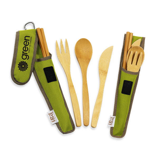 To-Go Ware Custom Printed Bamboo Utensil Sets