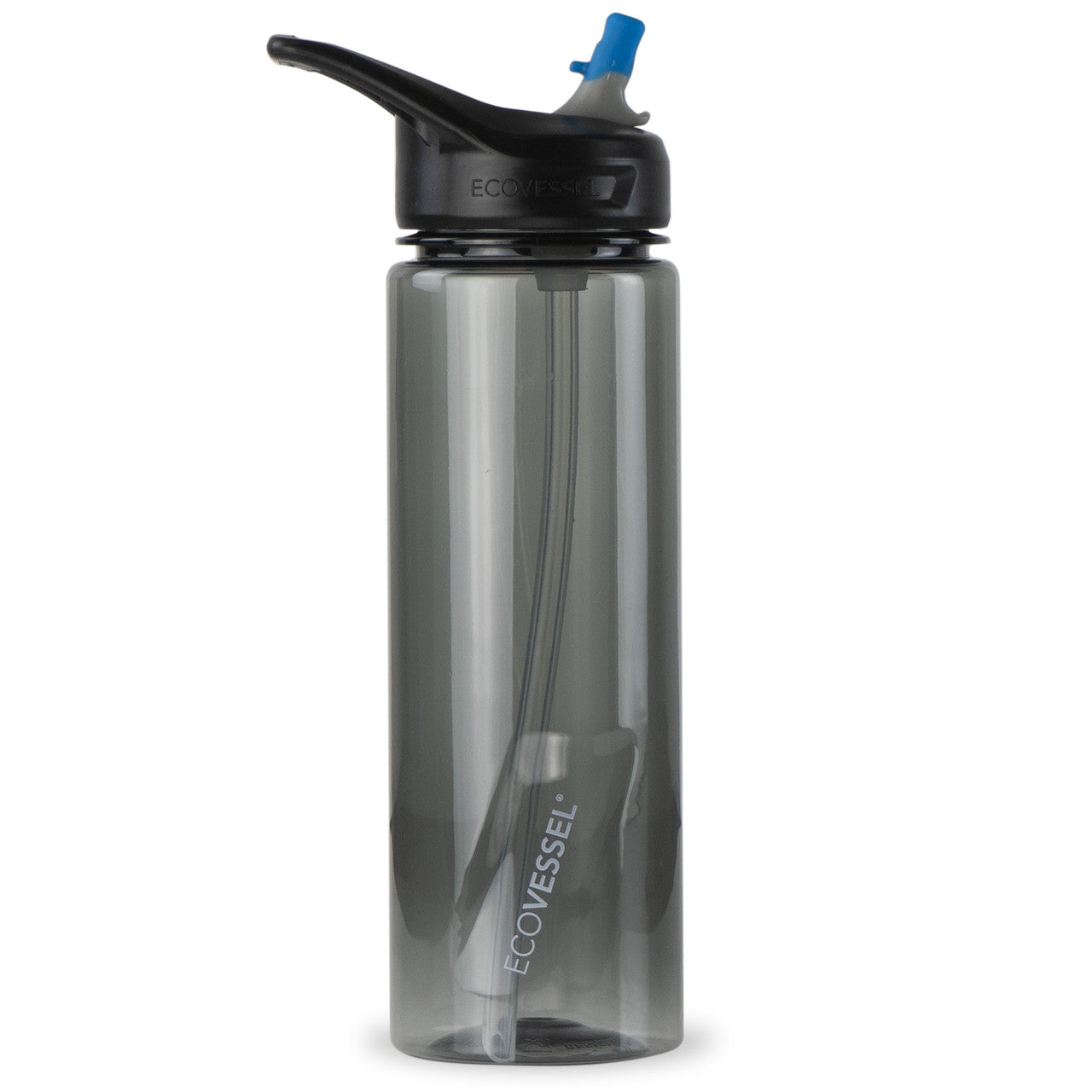 24 oz EcoVessel Wave Sports Water Bottle with Silicone Straw