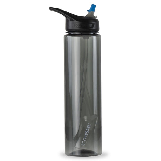 32 oz EcoVessel Wave Sports Water Bottle with Silicone Straw
