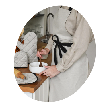 Custom Printed Linen Apron Default Title