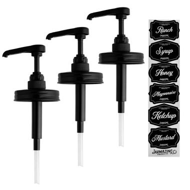 Jarmazing Mason Jar Syrup and Condiment Dispenser Lid (3 pack) Default Title
